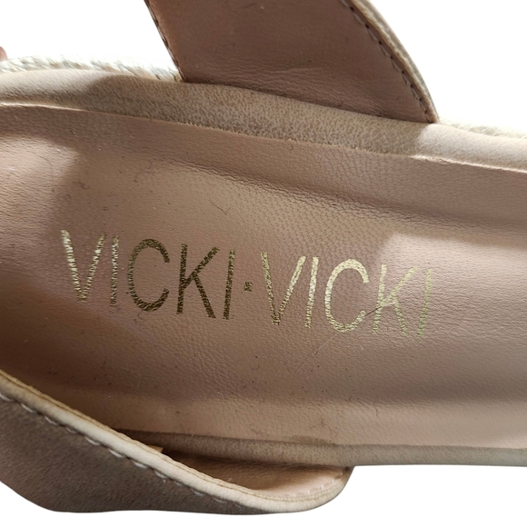 Vicky.Vicky Apricot Espadrille platform wedge sandals ankle strap size 7.5 - Picture 8 of 12